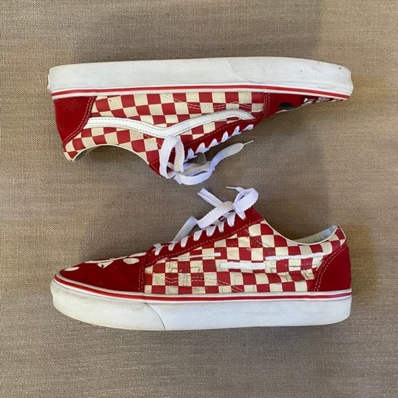 Custom Chik-fil-A Vans Old Skool Primary Checkerboard Red White size 10 - Picture 6 of 10